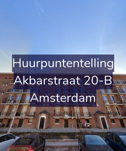 Foto gevel Huurpuntentelling voor Akbarstraat 20-B, Amsterdam
