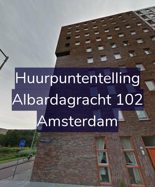 Foto gevel Huurpuntentelling voor Albardagracht 102, Amsterdam