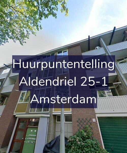 Foto gevel Huurpuntentelling voor Aldendriel 25-1, Amsterdam