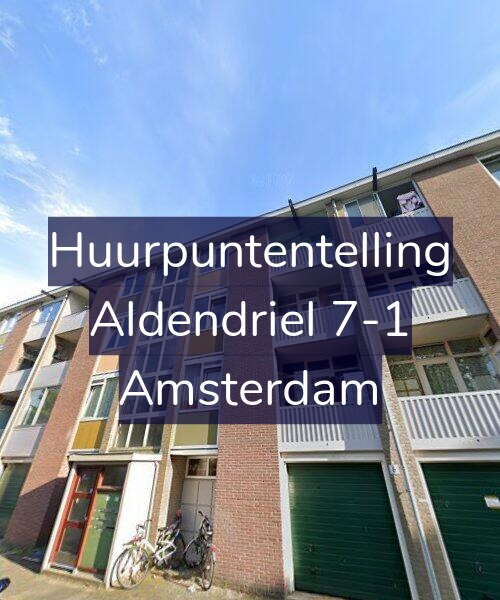 Foto gevel Huurpuntentelling voor Aldendriel 7-1, Amsterdam