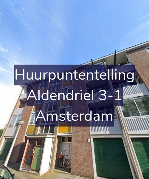 Foto gevel Huurpuntentelling voor Aldendriel 3-1, Amsterdam