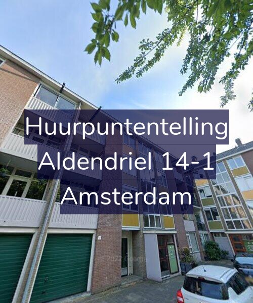 Foto gevel Huurpuntentelling voor Aldendriel 14-1, Amsterdam