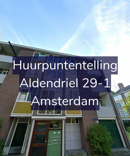 Foto gevel Huurpuntentelling voor Aldendriel 29-1, Amsterdam