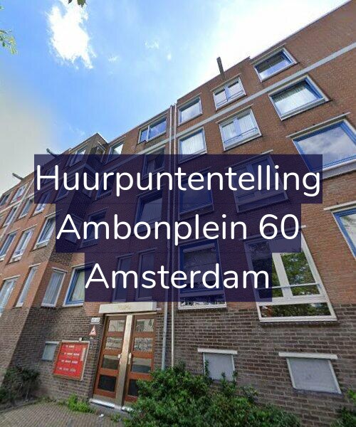 Foto gevel Huurpuntentelling voor Ambonplein 60, Amsterdam