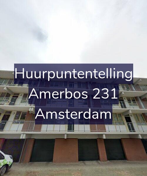 Foto gevel Huurpuntentelling voor Amerbos 231, Amsterdam