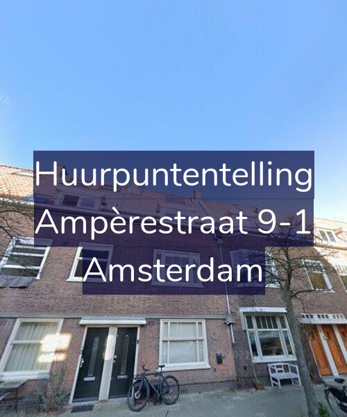 Foto gevel Huurpuntentelling voor Ampèrestraat 9-1, Amsterdam