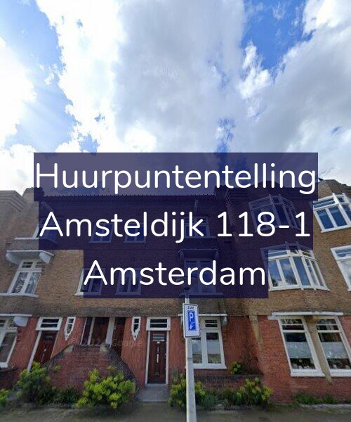 Foto gevel Huurpuntentelling voor Amsteldijk 118-1, Amsterdam