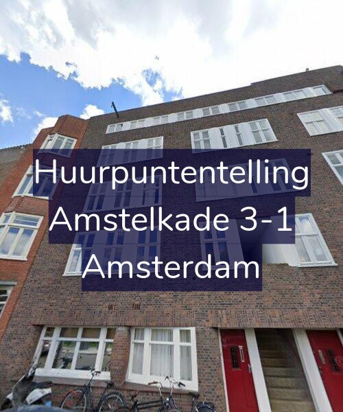 Foto gevel Huurpuntentelling voor Amstelkade 3-1, Amsterdam