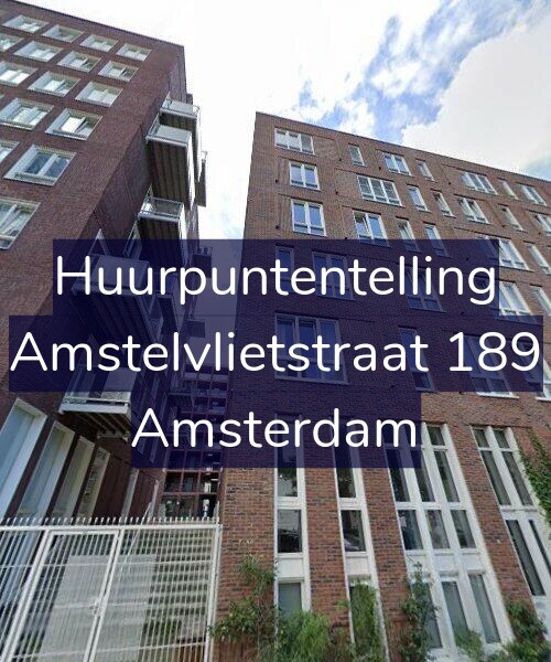 Foto gevel Huurpuntentelling voor Amstelvlietstraat 189, Amsterdam