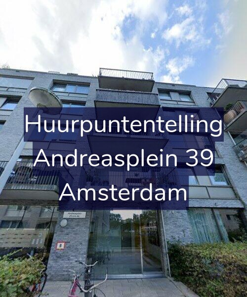 Foto gevel Huurpuntentelling voor Andreasplein 39, Amsterdam