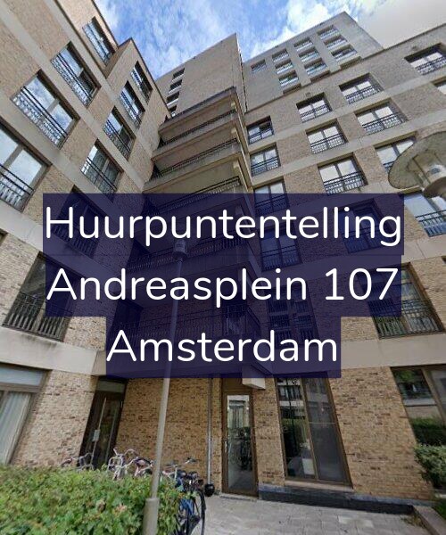 Foto gevel Huurpuntentelling voor Andreasplein 107, Amsterdam