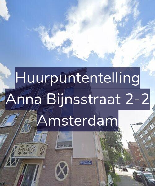 Foto gevel Huurpuntentelling voor Anna Bijnsstraat 2-2, Amsterdam