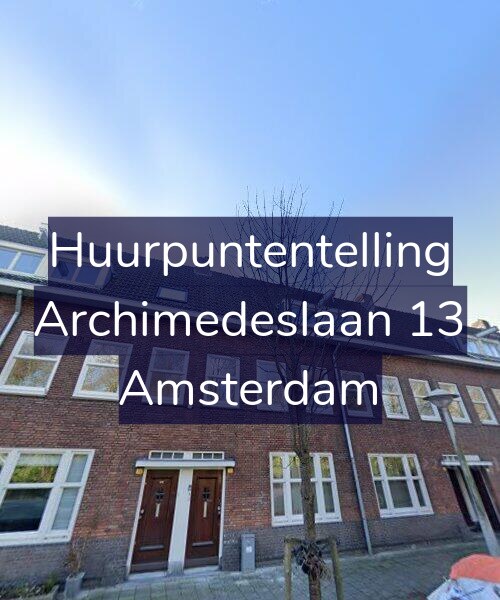 Foto gevel Huurpuntentelling voor Archimedeslaan 13, Amsterdam