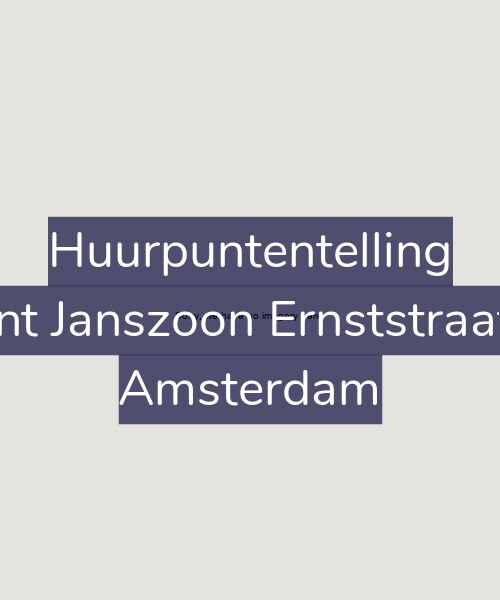 Foto gevel Huurpuntentelling voor Arent Janszoon Ernststraat 76, Amsterdam
