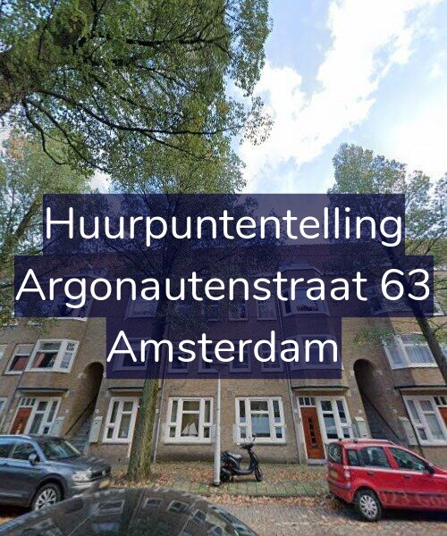 Foto gevel Huurpuntentelling voor Argonautenstraat 63, Amsterdam