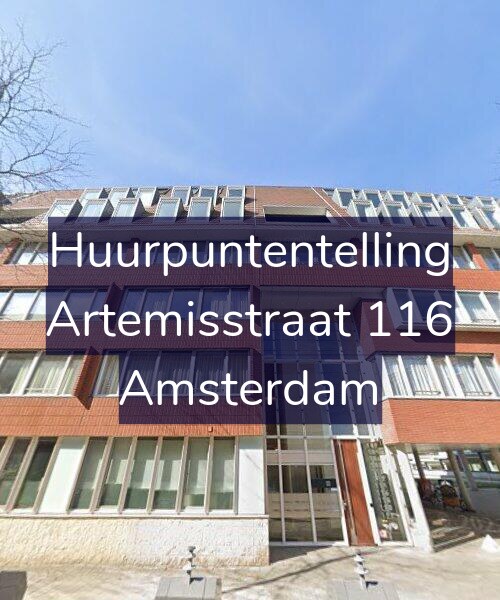 Foto gevel Huurpuntentelling voor Artemisstraat 116, Amsterdam