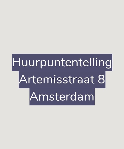 Foto gevel Huurpuntentelling voor Artemisstraat 8, Amsterdam
