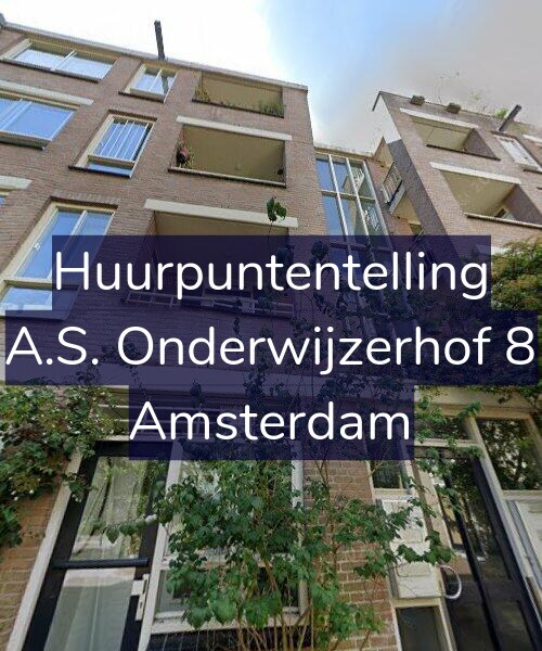 Foto gevel Huurpuntentelling voor A.S. Onderwijzerhof 8, Amsterdam