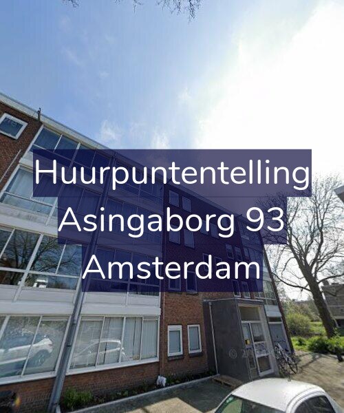 Foto gevel Huurpuntentelling voor Asingaborg 93, Amsterdam