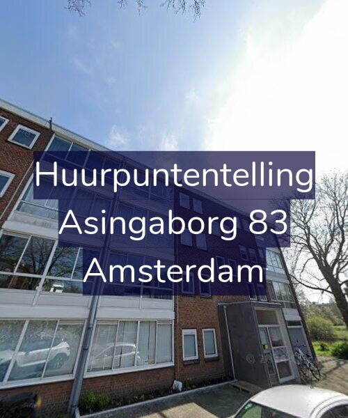 Foto gevel Huurpuntentelling voor Asingaborg 83, Amsterdam