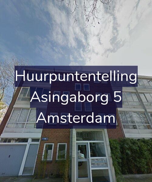 Foto gevel Huurpuntentelling voor Asingaborg 5, Amsterdam
