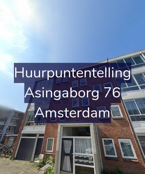 Foto gevel Huurpuntentelling voor Asingaborg 76, Amsterdam