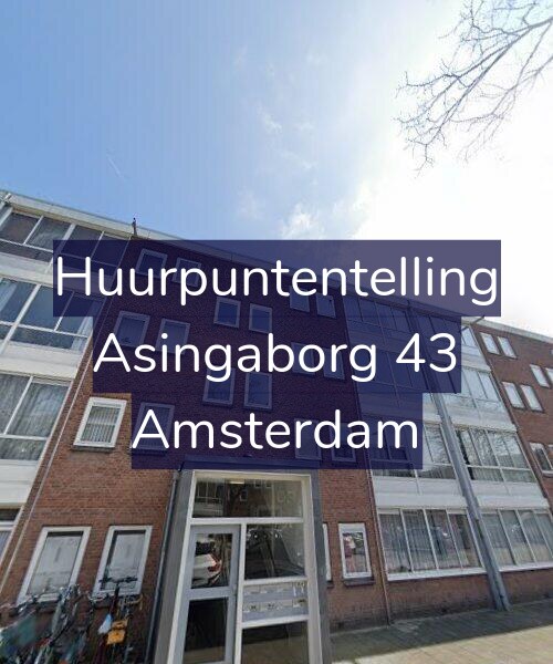 Foto gevel Huurpuntentelling voor Asingaborg 43, Amsterdam