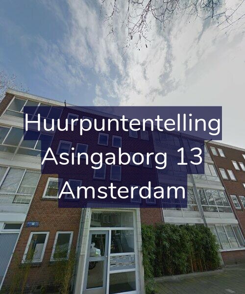 Foto gevel Huurpuntentelling voor Asingaborg 13, Amsterdam