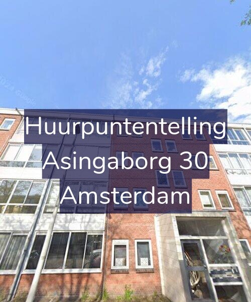 Foto gevel Huurpuntentelling voor Asingaborg 30, Amsterdam