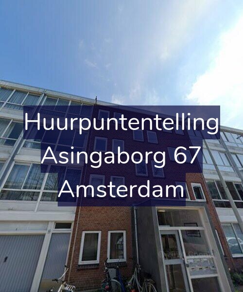 Foto gevel Huurpuntentelling voor Asingaborg 67, Amsterdam