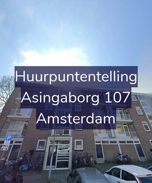 Foto gevel Huurpuntentelling voor Asingaborg 107, Amsterdam