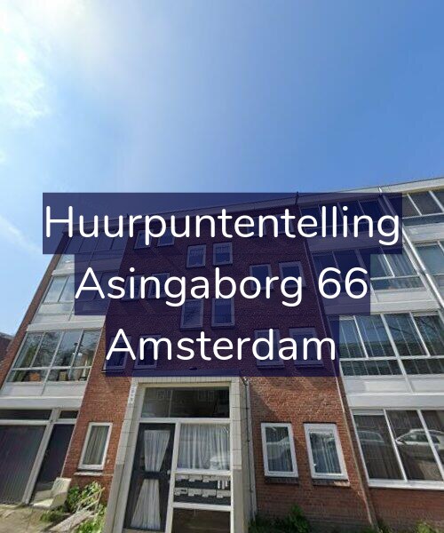 Foto gevel Huurpuntentelling voor Asingaborg 66, Amsterdam