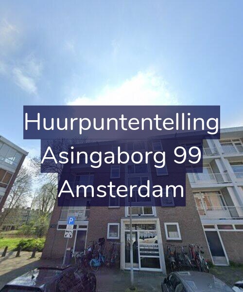 Foto gevel Huurpuntentelling voor Asingaborg 99, Amsterdam