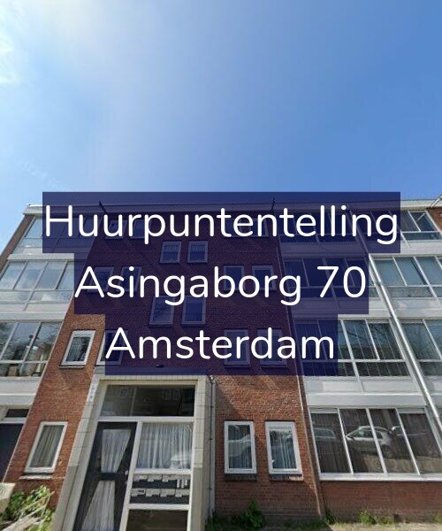 Foto gevel Huurpuntentelling voor Asingaborg 70, Amsterdam
