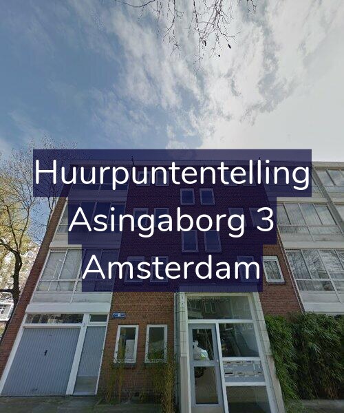 Foto gevel Huurpuntentelling voor Asingaborg 3, Amsterdam