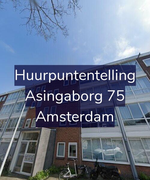 Foto gevel Huurpuntentelling voor Asingaborg 75, Amsterdam