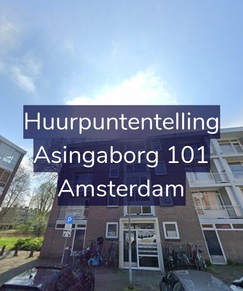 Foto gevel Huurpuntentelling voor Asingaborg 101, Amsterdam