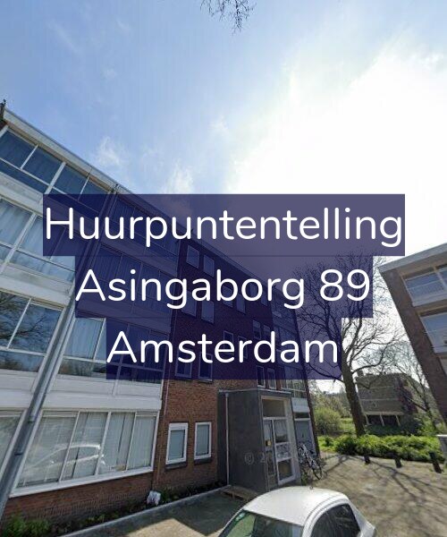 Foto gevel Huurpuntentelling voor Asingaborg 89, Amsterdam