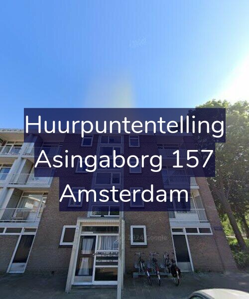 Foto gevel Huurpuntentelling voor Asingaborg 157, Amsterdam