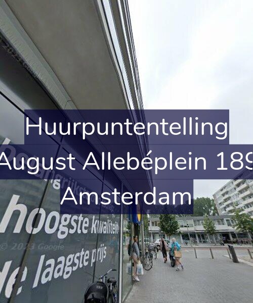 Foto gevel Huurpuntentelling voor August Allebéplein 189, Amsterdam