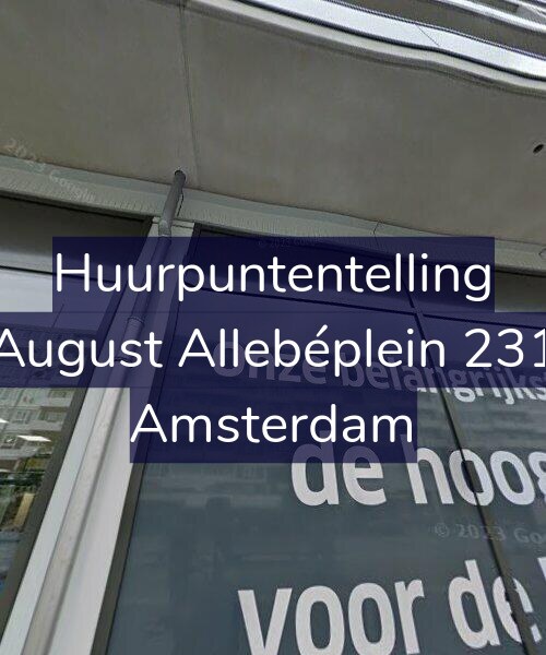 Foto gevel Huurpuntentelling voor August Allebéplein 231, Amsterdam