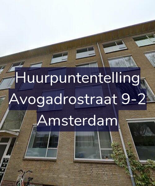 Foto gevel Huurpuntentelling voor Avogadrostraat 9-2, Amsterdam