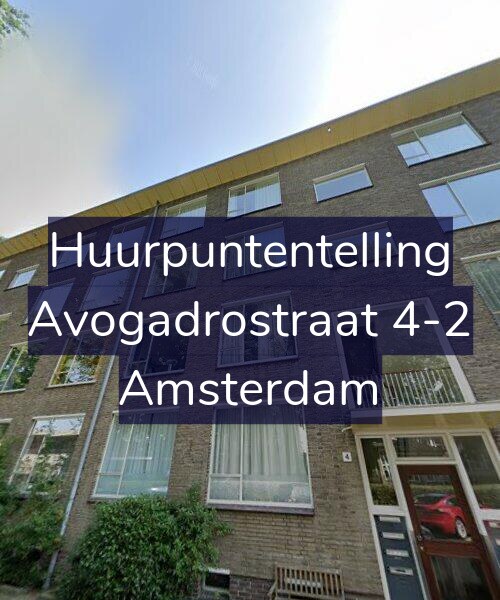 Foto gevel Huurpuntentelling voor Avogadrostraat 4-2, Amsterdam