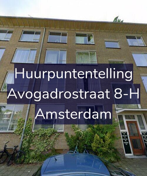 Foto gevel Huurpuntentelling voor Avogadrostraat 8-H, Amsterdam
