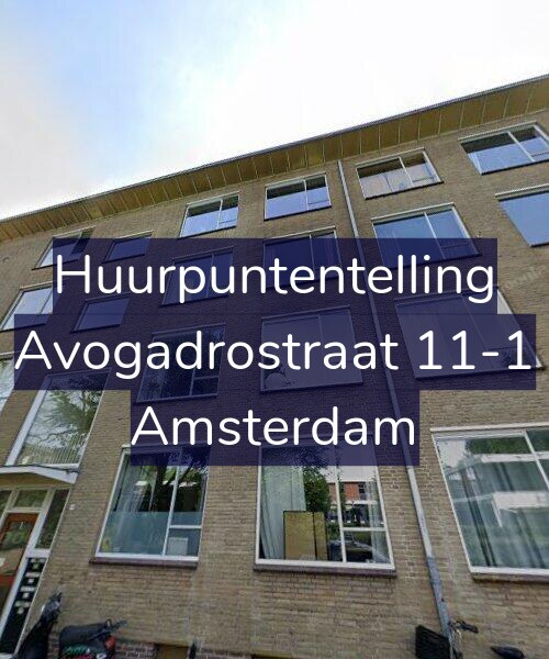 Foto gevel Huurpuntentelling voor Avogadrostraat 11-1, Amsterdam