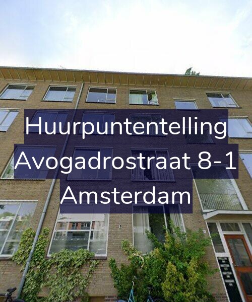 Foto gevel Huurpuntentelling voor Avogadrostraat 8-1, Amsterdam