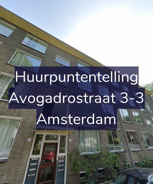 Foto gevel Huurpuntentelling voor Avogadrostraat 3-3, Amsterdam