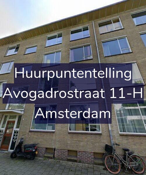 Foto gevel Huurpuntentelling voor Avogadrostraat 11-H, Amsterdam