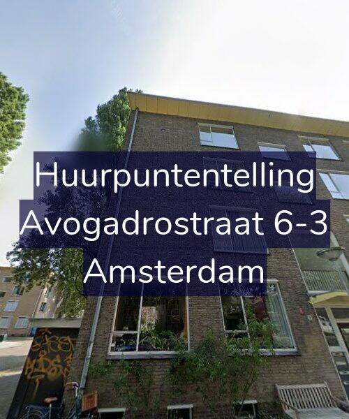 Foto gevel Huurpuntentelling voor Avogadrostraat 6-3, Amsterdam