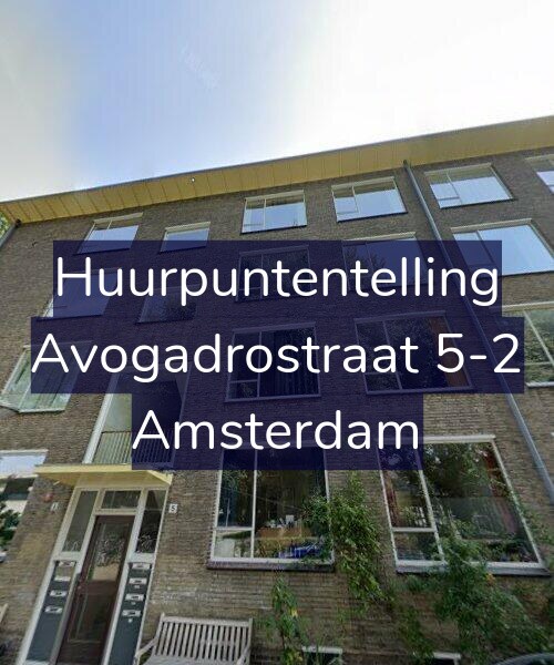 Foto gevel Huurpuntentelling voor Avogadrostraat 5-2, Amsterdam